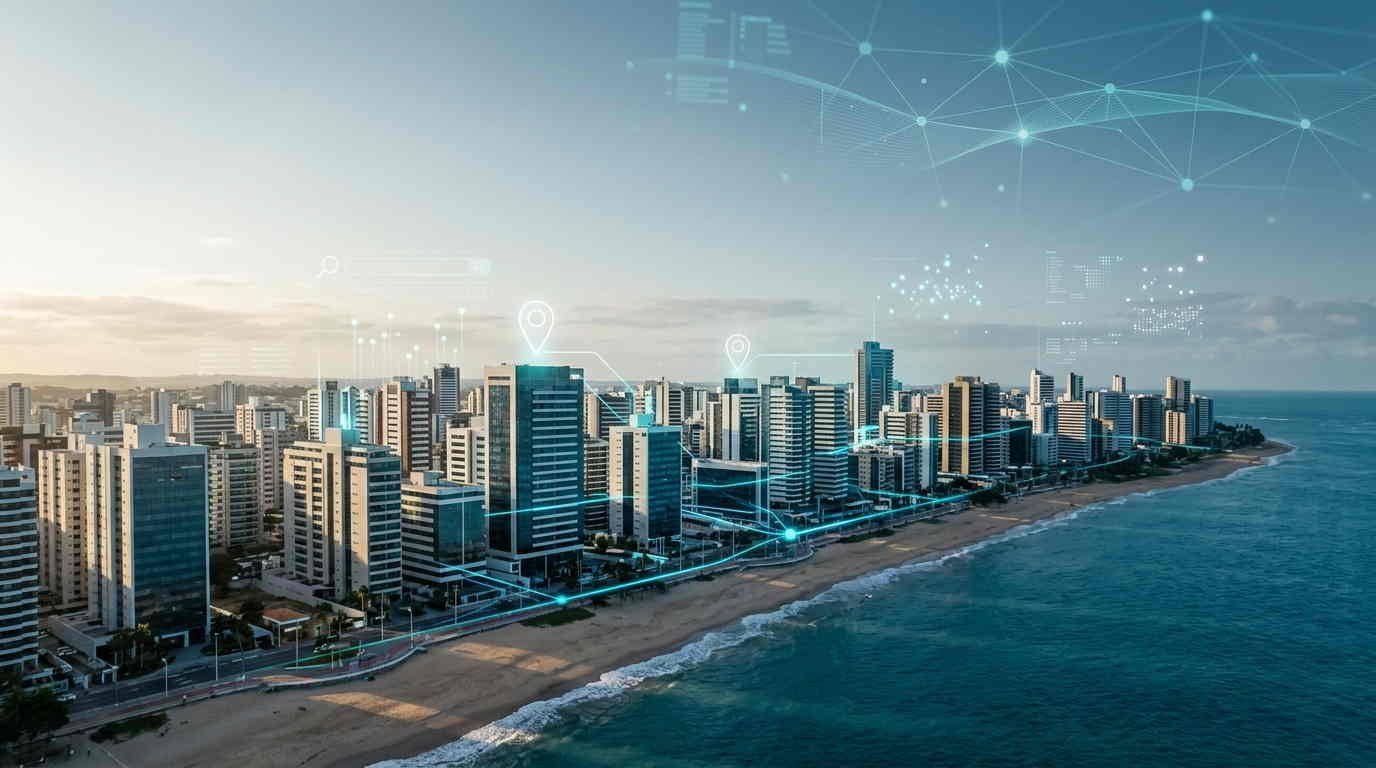 Maceió representada como cidade conectada a buscas, dados e presença digital